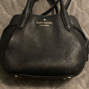 Kate Spade Mini Dumpling Textured Black Satchel